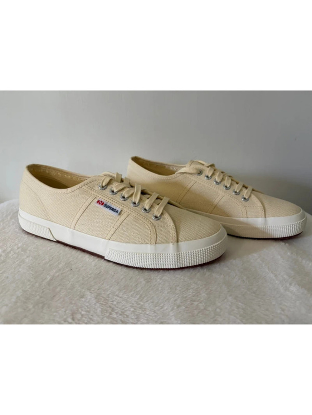 Superga 2750 Cotu Classic Sneakers EU 42.5 US Women 11 Beige Cream NWOT